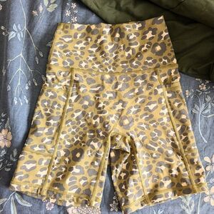 Offline by Aerie Cheetah Leopard Print High Waisted Bike Shorts